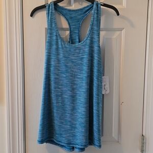 XERSION WOMENS TEAL BLUE & WHITE ATHLETIC TANK TOP SIZE XS